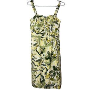 BANANA REPUBLIC Silk Lined Watercolor Floral Dress Size 2